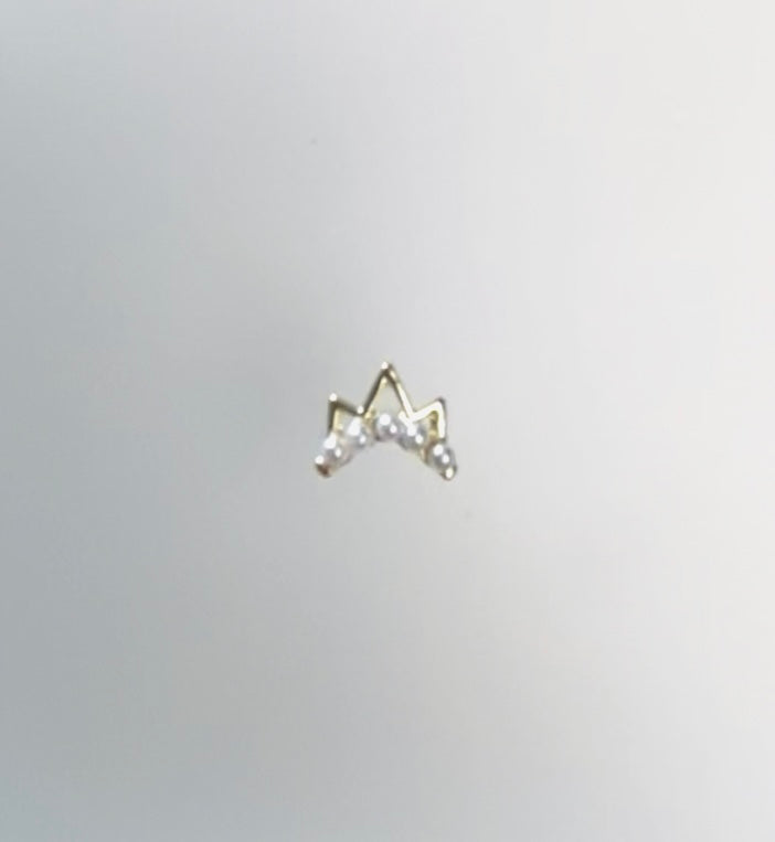 Pearl Tiara Charm- 2 Pieces